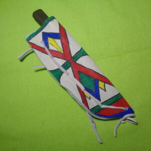 Mini Indian Mila | Forged Square Nail & Buckskin Sheath