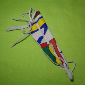 Mini Indian Mila | Forged Square Nail & Buckskin Sheath